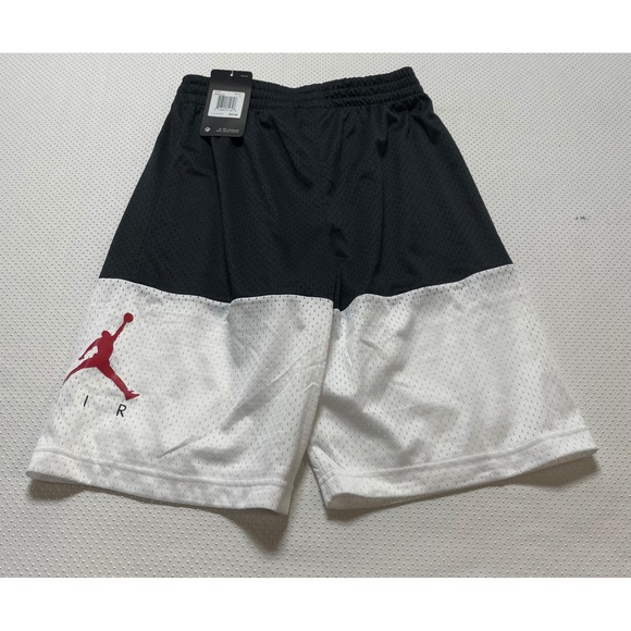 Jordan Mesh Basketball Shorts Athletic Black White‎ Jumpman Logo Boys L NWT - Picture 1 of 2